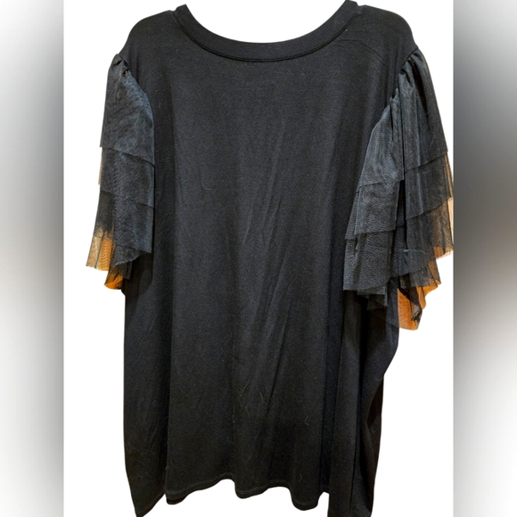 Torrid SuperSoft Tee with Tulle Sleeves 5X - Picture 2 of 8